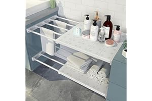 Chingcoo Estantes ajustables para armario, estantes extensibles para manualidades, 24 cm de ancho, sin clavos, para armario, cocina, longitud 30-40 cm