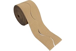 Bright Ideas Corrugated Border Roll for School Displays Rouleau de Bordure ondulée pour Les présentations Scolaires, Naturel, 10cm x 7,5m