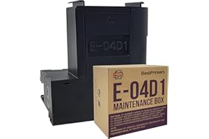 BEST PRINTERS Caja de mantenimiento T04D1 para impresoras Epson EcoTank, Workforce y XP | Compatible con ET-3750 ET-4850, 4750 ET-4760 ET-3850 ET15000 WF-2860 (T04D100 | E-04D1) | Pieza compatible | Fácil reemplazo