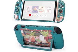GeekShare Schutzhülle kompatibel mit Switch 2, niedliche, dockbare Cartoon-Hülle kompatibel mit Switch 2, kratzfestes und stoßfestes Design – Bunny Garden