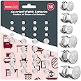 SOL 30pcs Assorted Watch Batteries, Mixed Alkaline AG Button Battery for Calculator, Toys, Remotes & Pacemaker, Assorted Sizes LR41 SR626SW GPA76 L736 LR626 AG13 LR44, High Performace Power Source