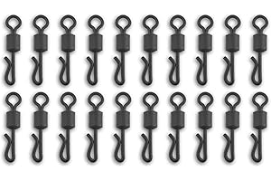 Bank Tackle Quick Change Swivels Size 8, 11 and 16 Available. Carp Fishing Terminal Tackle. Choose Pack Size x 10, x 20, x 50 or x 100 Piece Packs Available