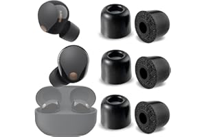 sciuU Końcówki douszne izolujące hałas [3 pary] kompatybilne ze słuchawkami dousznymi Sony WF-1000XM5, końcówki douszne z pianki z pamięcią kształtu z wbudowanym filtrem przeciwpyłowym, redukcja