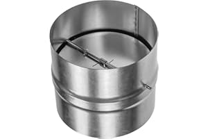 REPA MARKET 5 Inch / 125 mm Draft Blocker - Backdraft Damper - Draft Stopper - Backflow Preventer - Inline Fan Vent Deflector - One-Way Airflow Ducting - Dryer Duct Connector with Backdraught Flap