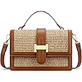 KKXIU Top Handle Straw Crossbody Bags for Women, Summer Straw Purses and Handbags Shoulder Clutch Beach Bag
