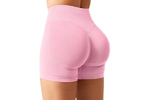 YEOREO Pantaloncini sportivi da donna Invisible Scrunch Butt Lifting Gym Training Shorts 4.5" Seamless Leggings corti da donna push up Booty Biker Shorts Nero per donne sportive