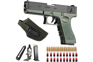 GENERIC Toy Gun Kids, Foam Blaster Gun Boys Toy Guns, Soft Bullet Shell Ejecting Toy for boys Soft bullet Toy Gun with Holster, Shell Ejecting Magazine, Target, 16 Shells, 20 Bullets Shooting game kids toy