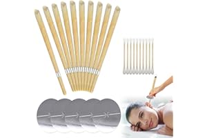 BANSUSU 25 Pcs Ear Candles for Wax Removal Ear Cleaning Ear Wax Removal Candle All Natural Beeswax Canding Ear Wax Candles Cylinders Fragrance Hollow Cone Candles Kit for Blocked Ears.