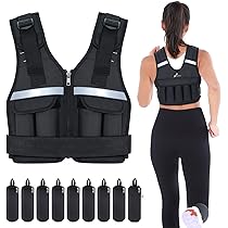 VELLUSTRA Gewichtsvest Voor Krachttraining, 5 Kg, Met Reflecterende Strepen Compact Loopvest Dames En Heren Crostraining Calisthenics Gym Comfortabel 2327972676