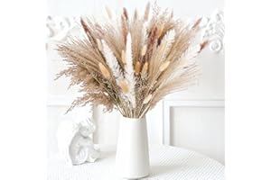 SUYCOJAE Pampasgras - Vaso decorativo per la casa, motivo erba della Pampa, naturale, soffici fiori secchi, per porta di matrimonio, stile boho, soggiorno, decorazione Cratone, erba della pampa,43 cm, 85 pezzi