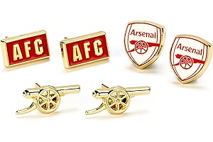 THE CARAT SHOP Arsenal Football Club Stud Earring Set of 3 Pairs