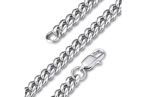 GoldChic JEWELRY Collana uomo a catena cubana miami 6-14mm in acciaio inossidabile 316L, collana acciaio uomo e donna, collana oro/nero/argento hip-hop con confezione regalo 46-76 CM