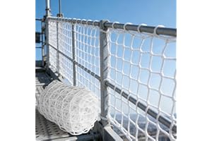 VEGOATY Balkon Sicherheitsnetz Kinder: Schutznetz Rausfallschutz Schutznetz Hochbett Seilnetz Rausfallschutz, Katzennetz, Sturzschutznetz Balkon, für Balkon, Treppe, Kindergarten, weiß 3m x 1,5m