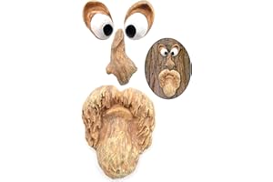 Molyorch Esterni Tronco D'albero con Viso Anziano 3D, Decorazione per Giardino