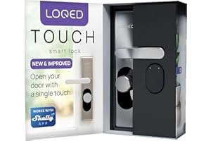 Shelly LOQED Touch Smart Lock Silber – WLAN Schlüsselloses Türschloss mit Touch-to-Open, Code und Digitalen Schlüsseln, Fernsteuerung über Shelly App, EN1303, EN15684 und SKG Drei-Sterne-Standard