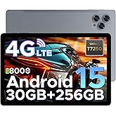 DOOGEE Tab G6 2025 Android 15 Tablet 11 Pulgadas, Tablet con Tarjeta Sim 30GB RAM+256GB ROM(TF 2TB), 8000mAh|Cámara 13MP|Octa