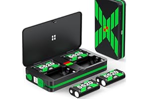 ELEGAMEFY 4x5520mWh Akku Für Xbox Series X/Xbox Series S Controller, Akkupack Für Xbox One/One S/One X/One Elite Controller Ladestation Spielinterne Währung