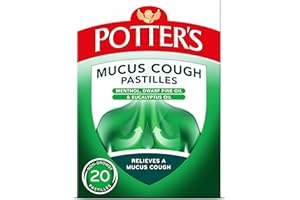 Potter's Mucus Cough Pastilles, Non-Drowsy, 20 Pastilles - Relieve The Symptoms of Catarrh, Coughs and Colds