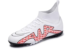 WEJIESS Botas de fútbol para jóvenes Botas de fútbol para Hombres al Aire Libre Botas de fútbol para Hombres High Top Zapatos de fútbol para niños Turf Fútbol Profesional Zapatos Deportivos