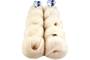 TRICOT CAFE' Tricot Café, Big Mohair, pelote de fil de laine mixte, idéale pour la réalisation de vêtements pour bébés et enfants, fibre sensible aux différentes températures, fabriquée en Italie