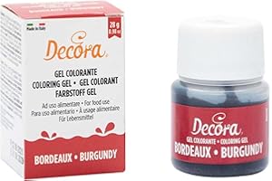 Decora 9600824 Gel Colorante Decora Bordeaux 28 G, dal colore intenso e brillante