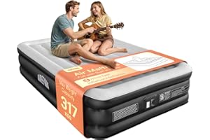 Airefina Colchón Autohinchable, Colchón Hinchable Doble con Bomba Integrada, se Infla en 3 Minutos, Tecnología Tipo-0, Cama Inflable Portátil para Casa Camping etc-137x190 x46CM