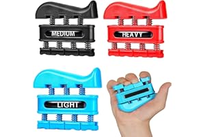 HALIT 3pcs Grip Strengthener, Hand Gripper, Forearm Strengthener, Hand Exerciser Grip Strengthener, Exerciser Workout Equipment Hand Grip for Musician, Grip Ring and Stress Relief Ball for Recovery Athletes