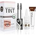 Duoffanny 2-In-1 Eyelash & Eyebrow Kit, Professional Lash & Brow Color Kit, Lasting for 4-6 Weeks DIY Hair Coloring for Salon & Home Use 7ml Light Brown
