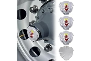 FORTEN KINGDOM 4 adesivi Griffin in alluminio per cerchioni di camion Scania, coprimozzo con emblema adesivo (bianco)