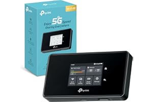 TP-Link M8550 Saponetta WiFi 5G, Router 5G, WiFi 6E AXE3600Mbps Tri-Band, DL 3400Mbps/UL 900Mbps, Batteria da 4700mAh, Porta WAN/LAN Gigabit, Touchscreen, Supporta fino a 32 Dispositivi, VPN Wireguard
