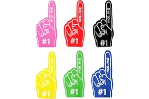 ALEGRE® 6 Stück Schaumstoff Finger, Mini Schaumfinger Nummer 1, Inspirierend Sportfan Zubehör, Party Gadgets, Schaumstoff Hand für Spiele, Stadion, Events, Cheerleading Jubeln, Weltmeisterschaft