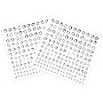 PHINGEER Clear Rhinestone Sticker, 2 Sheets Self-Adhesive Acrylic Crystal Gems Stickers, Round Diamante Gems for Nail Art Phone Decorations DIY Crafts Makeup Festival, 330 Pcs