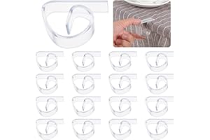 Nogeqi 12 Stück Kunststoff Tischdeckenklammern Transparent Tischklammern für Dicke Tische, Durchsichtige Tischdecke Tischtuchklammern Plastik Tablecloth Clips für Weihnachten Hochzeit Picknick