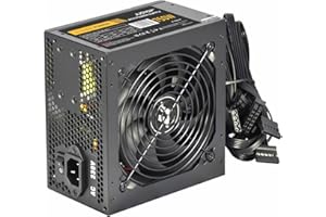 JUSTOP Black 750W PSU, Switching Power Supply, Computer Desktop PC ATX, 120mm Fan, 8-Pin 12V, 6+2 Pin PCI-E, 6x SATA