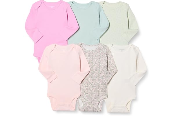 Amazon Essentials Mixte bébé Body à Manches Longues