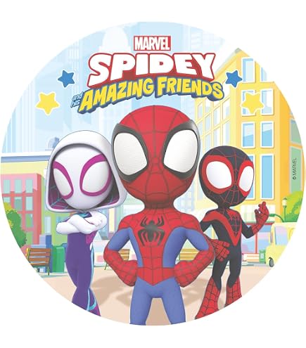 Dekora Disque Azyme Spider-Man - Décoration Comestible Gâteau Anniversaire - 20cm