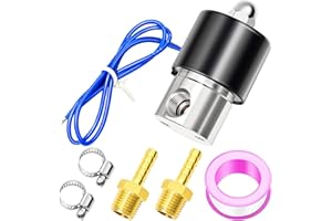 TAILONZ PNEUMATIC 3/8" BSP 24V Válvula de Solenoide de Acero Inoxidable para Agua, Aire, Combustibles, Gases Tipo Cerrado