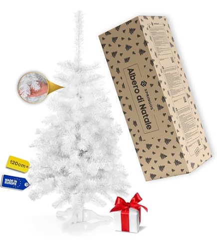 Springos Albero Di Natale Artificiale 220 Cm: Abete In PVC, Con Base In Metallo, Rami Modellabili, Verde Naturale - 3
