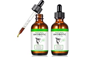 OBNOSWLPJMN Dog Antibiotics, Natural Antibiotics for Dogs Help with Allergies, Itching, Coughs, Skin, for All Breeds & Ages,Pet Antibiotics Supplements-120ml