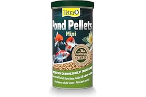Tetra Pond Pellets Mini – Alimentation Quotidienne idéale pour tous les Petits Poissons de Bassin jusqu’à 15 cm – Mini Granules Enrichis en Oligo-éléments, Vitamines essentiels, Caroténoïdes – 1 L