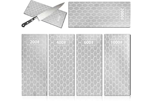 VGECEE Diamant Schleifstein 200/400/600/1000/2000 5 Stück Diamant Messerschärfer Schärfstein Platte Diamantplatten für Küchengeräte und den Außeneinsatz
