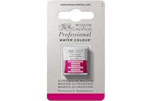 Winsor & Newton Acuarela Profesional - Pintura de Acuarela, Alta Luminosidad, Resistente a la Luz, Calidad de Archivo, 1/2 Godet, Color Magenta Quinacridona