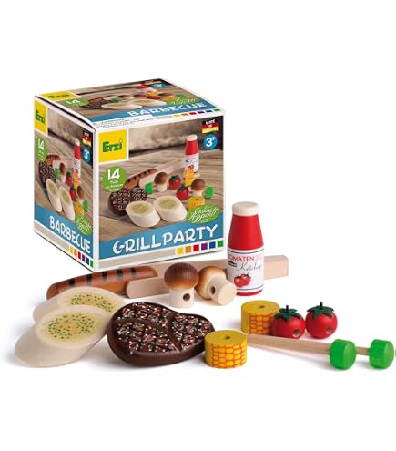 Erzi Pièces En Bois Multicolores – Hêtre Laqué, Fabriqué En Allemagne, 5 X 3 X 7 Cm, Jeux éducatifs Et De Rôle