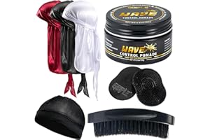 WOZUTUNT 360 Wave Pomade Pommade Ondulée Pour Hommes, Tenue Forte, Lavage Facile, Crème Capillaire d'Entraînement à 360 Vagues, Graisse Ondulée Pour Hommes