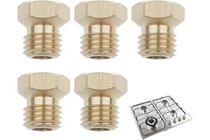 Jecdfs 5 Pezzi ugelli Gas metano Universali per Bruciatori a Gas Metano e Propano, compatibili con Weber e Altre Marche, bruciatori a propano, Diverse Dimensioni 0,50, 0,70, 0,87, 1,02 mm
