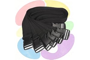 7 Nylon Svart Justerbar SpäNning Bdsm HåLlningsremmar, Sovrum Erotiska TräNingsremmar, KroppsträNing Stil Stretching, Par GåVa - D5