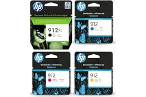IC-Office Bundle für HP 912XL Black und HP 912 Cyan, Magenta, Yellow + Kugelschreiber