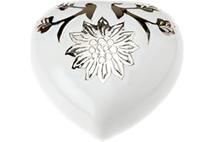 Urns UK Brampton Mini urne funéraire en Forme de cœur Blanc