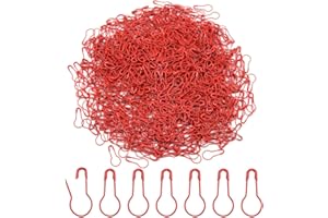 Hocansen 1000 spille da balia, in metallo, 22 mm, a forma di pera, per pennarelli, maglieria, accessori da cucito (rosso/HL)