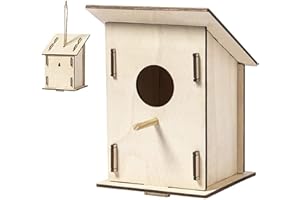 BEGOON Casetta per uccelli di legno fai da te - casetta per uccelli ecologica - set di 2 (Style2)